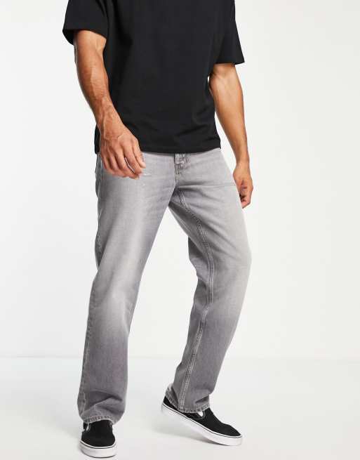 ASOS DESIGN - Grå jeans med lige ben og flossede kanter , 4 af 4