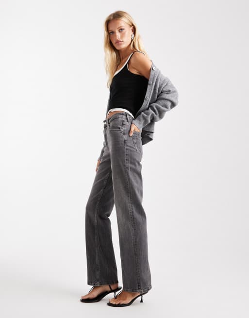 ASOS DESIGN – Grå jeans med raka ben och bekväm stretch, 3 av 5