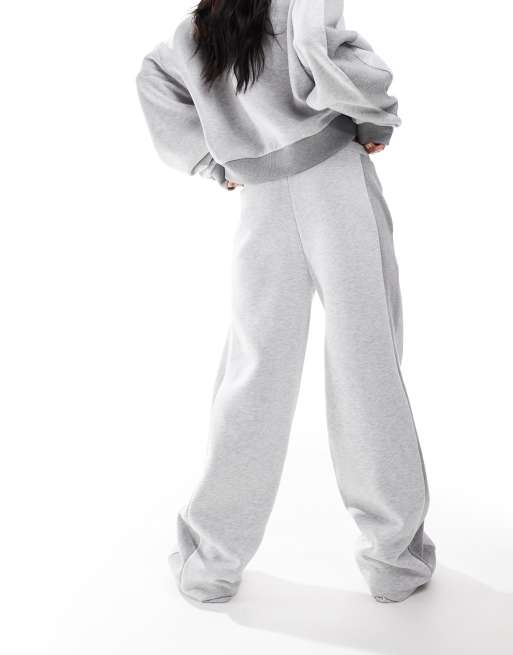 ASOS DESIGN - Grå joggingbukser med brede ben og paneldetalje - Del af sæt, 4 af 5