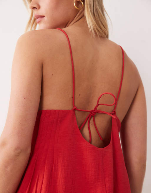 ASOS DESIGN – Grå jumpsuit med vida ben och stråveck, 3 av 4