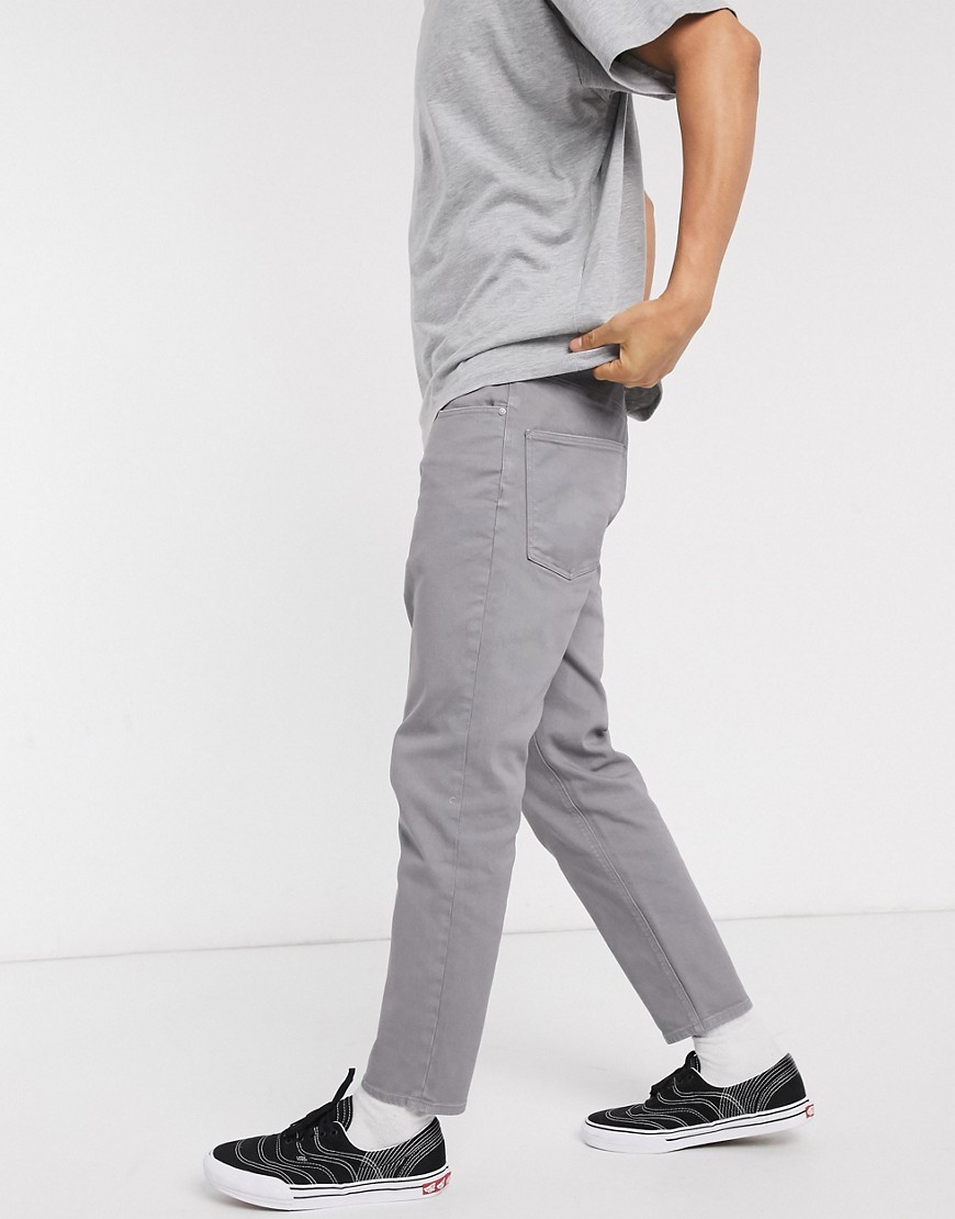 ASOS DESIGN – Grå klassiska jeans utan stretch