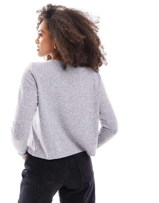 ASOS DESIGN – Grå kofta i jersey med knapp, 2 av 4