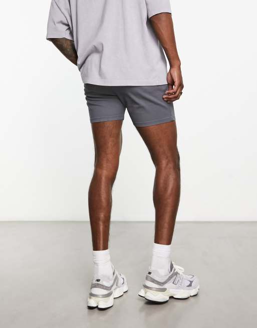 ASOS DESIGN – Grå korta chinoshorts med smal passform, 2 av 4