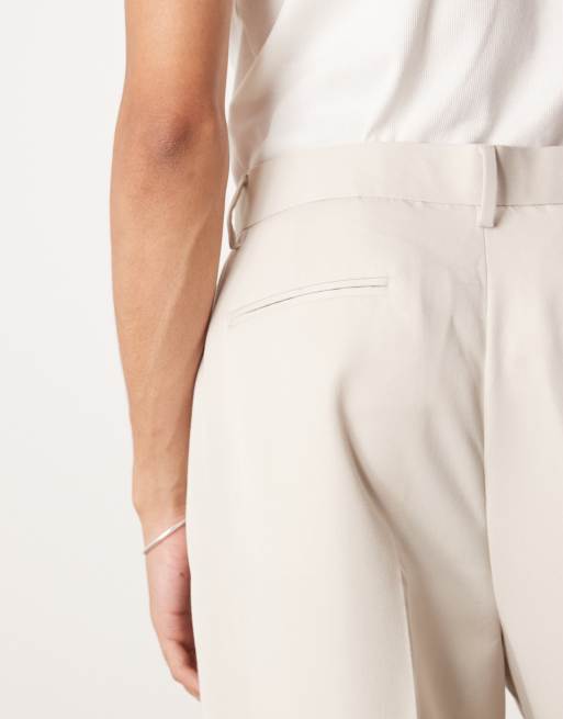 ASOS DESIGN – Grå kostymbyxor med vida ben, 5 av 5