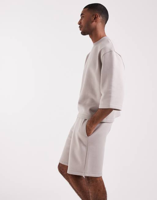 ASOS DESIGN – Grå, långa bermudashorts i oversized fit och jersey, del av set, 5 av 5