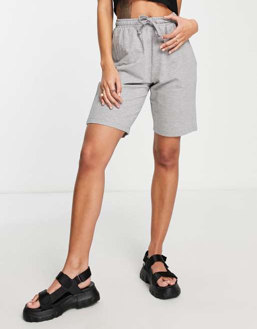ASOS DESIGN - Grå lange 90'er joggingshorts i bomuld med mellemhøj talje - GREY, 2 af 4
