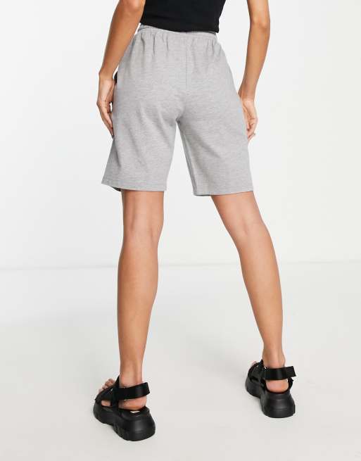 ASOS DESIGN - Grå lange 90'er joggingshorts i bomuld med mellemhøj talje - GREY, 4 af 4