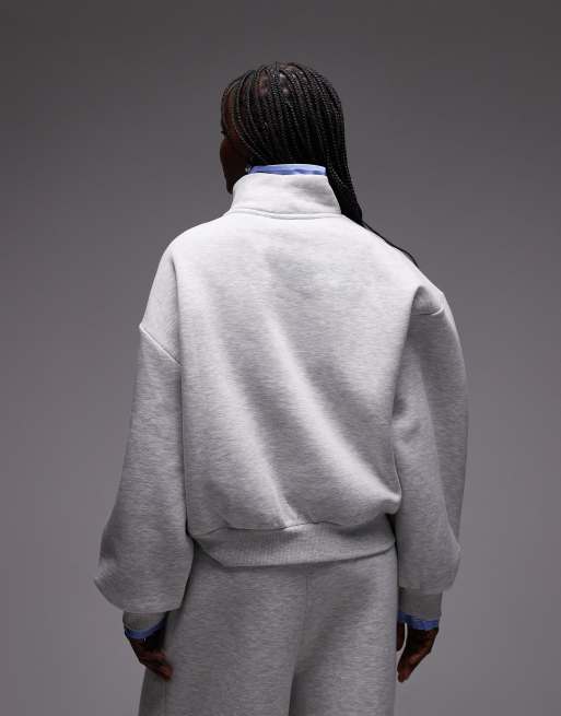 ASOS DESIGN - Grå langærmet sweatshirt med ståkrave - Del af sæt, 4 af 4