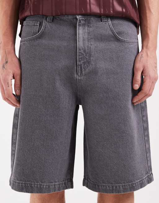 ASOS DESIGN - Grå løstsiddende jorts i denim, 4 af 5