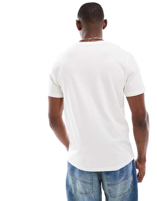 ASOS DESIGN – Grå och gräddvit, enkel t-shirt med rund halsringning, 2-pack     , 3 av 4