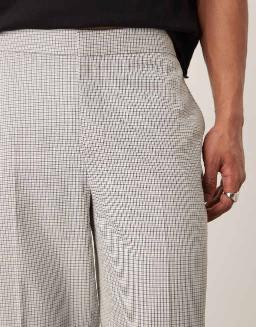 ASOS DESIGN - Grå og elegante bukser med mikrotern og lige ben samt elastisk linning - Del af sæt, 4 af 5