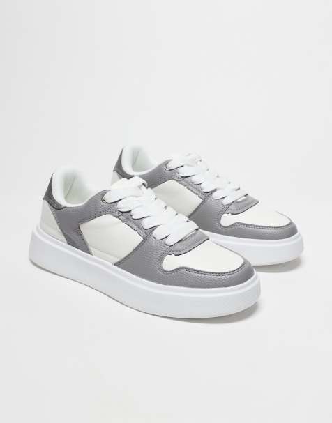 ASOS DESIGN - Grå og hvide sneakers - view 1