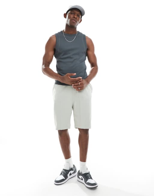 ASOS DESIGN - Grå og smalle shorts i pique, 3 af 5
