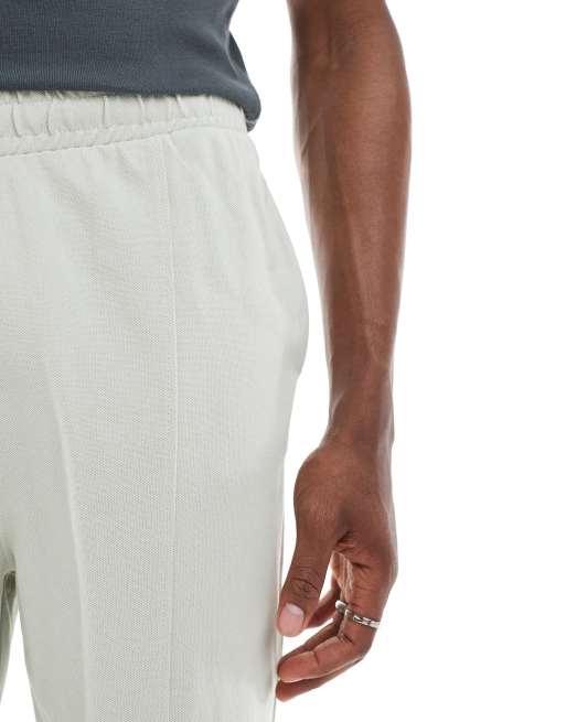 ASOS DESIGN - Grå og smalle shorts i pique, 4 af 5