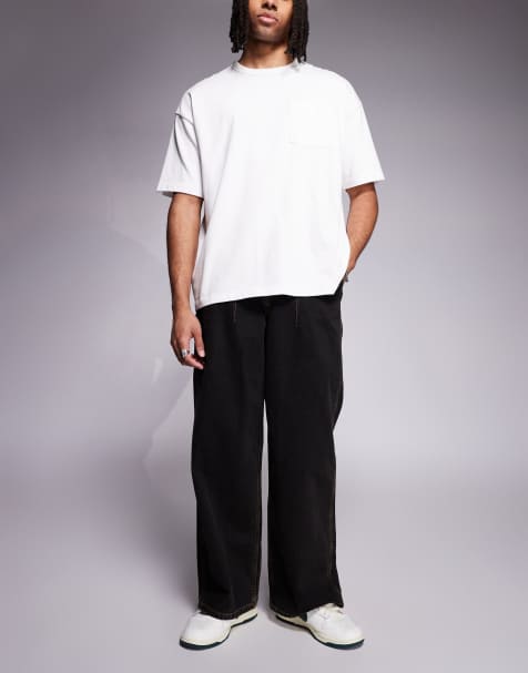 ASOS DESIGN - Grå og super baggy jeans med indsyninger - view 1