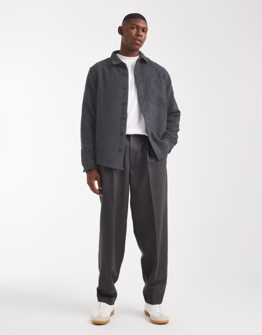 ASOS DESIGN – Grå overshirt i bouclé, 2 av 5