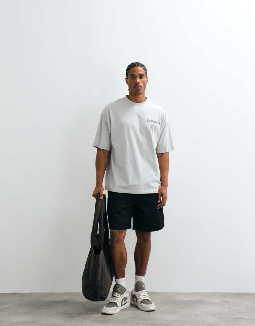 ASOS DESIGN - Grå oversized T-shirt med NFL LA Rams-print, 2 af 5