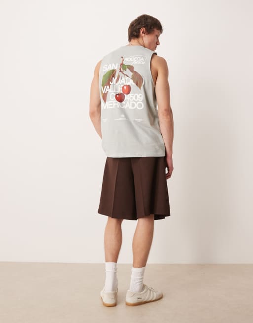 ASOS DESIGN - Grå oversized tanktop med frugtprint, 2 af 5