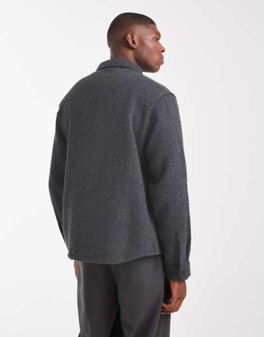 ASOS DESIGN - Grå overskjorte i boucle, 3 af 5