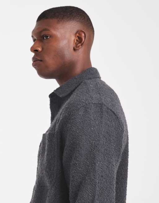 ASOS DESIGN - Grå overskjorte i boucle, 4 af 5