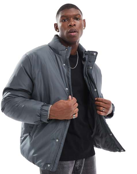 ASOS DESIGN Grå pufferjacka - view 1