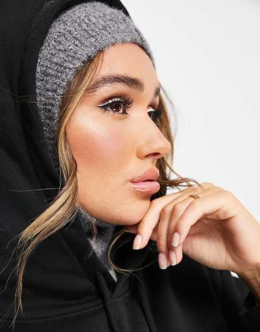 ASOS DESIGN – Grå, ribbad huva , 2 av 4