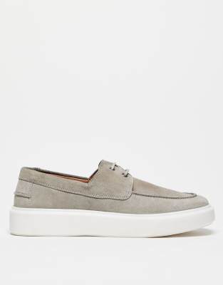 ASOS DESIGN - Grå ruskindsskor med snørebånd - view 1