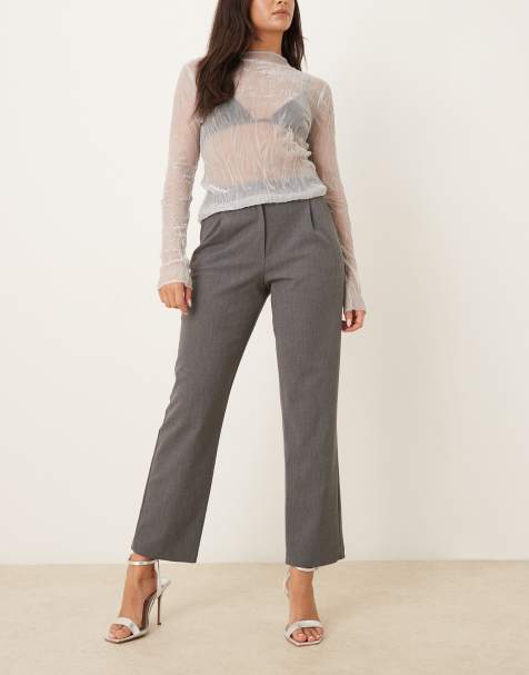 ASOS DESIGN - Grå skræddersyede bukser med lav talje - view 1