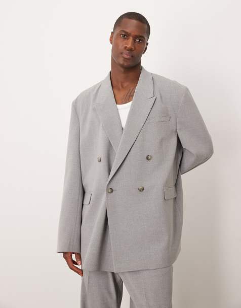ASOS DESIGN – Grå, slouchy kavaj i oversize, del av kostym - view 1