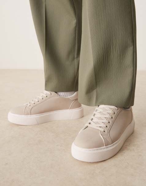 ASOS DESIGN – Grå sneakers med snörning - view 1