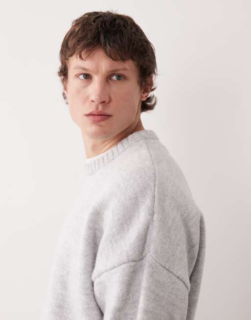ASOS DESIGN – Grå, stickad tröja i extra oversize med boxig passform, 4 av 5