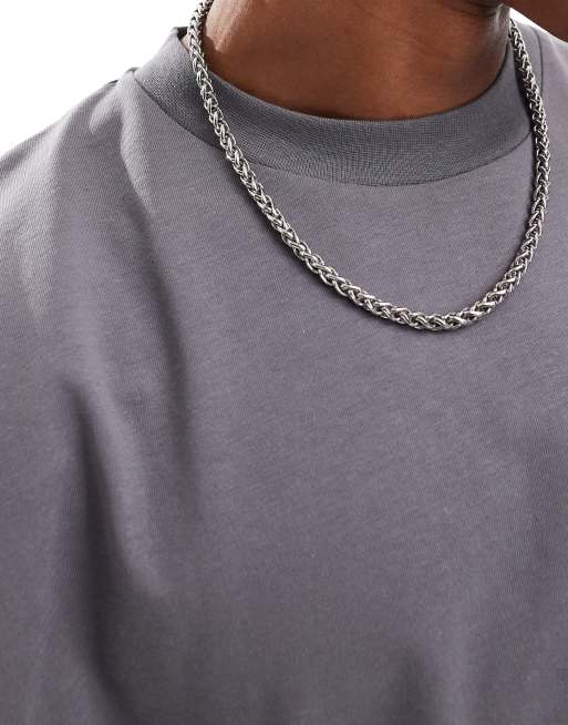 ASOS DESIGN – Grå t-shirt i oversize med tryck framtill och baktill, 4 av 4