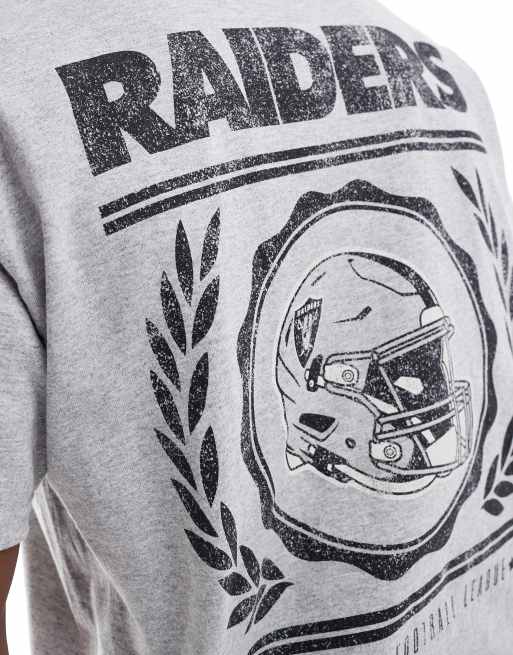 ASOS DESIGN - Grå T-shirt med licenseret NFL Raiders-print, 2 af 4