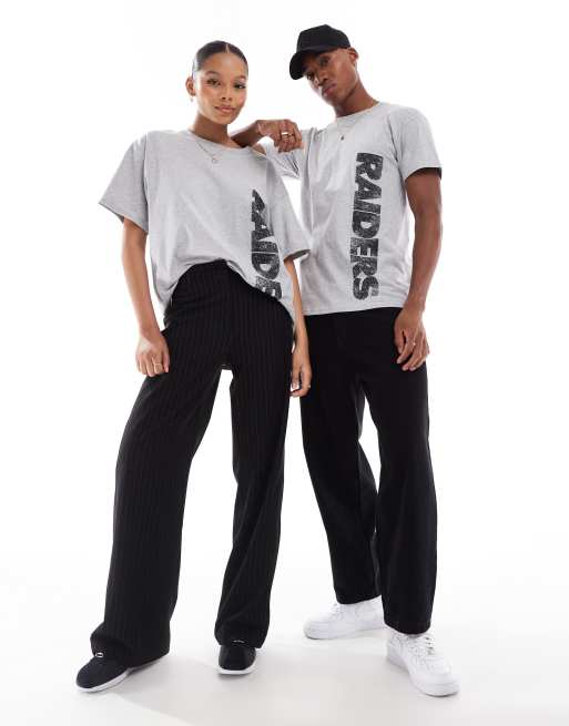 ASOS DESIGN - Grå T-shirt med licenseret NFL Raiders-print, 4 af 4