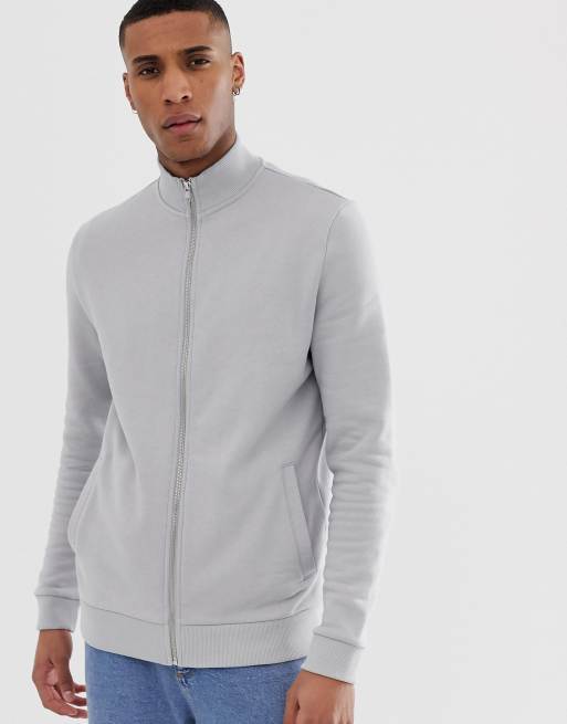 ASOS DESIGN – Grå träningsjacka i jersey