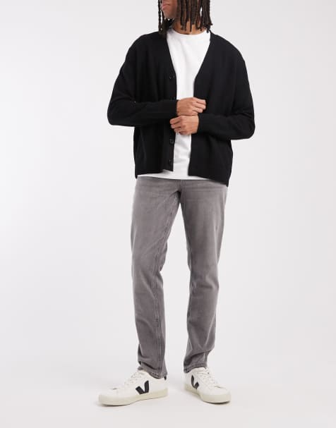 ASOS DESIGN – Grå, tvättade jeans i slim fit - view 1