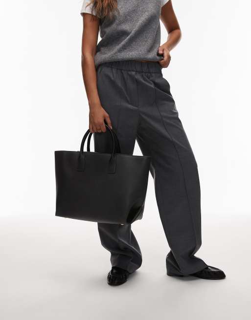 ASOS DESIGN grab handle tote bag in black | ASOS