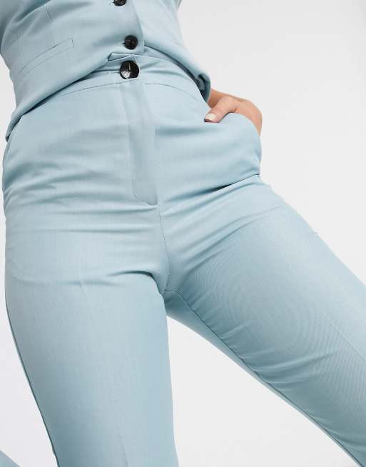 ASOS DESIGN - Gråblå habitbukser med slim fit i 3 dele, 3 af 4