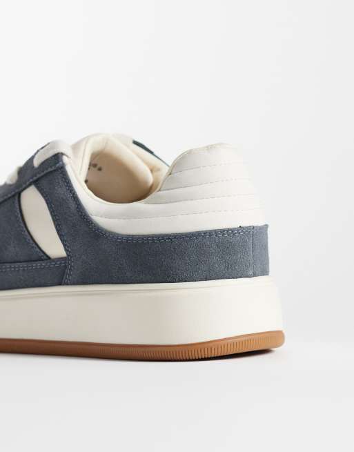 ASOS DESIGN - Gråblå sneakers med snørebånd og panelsyninger, 4 af 5