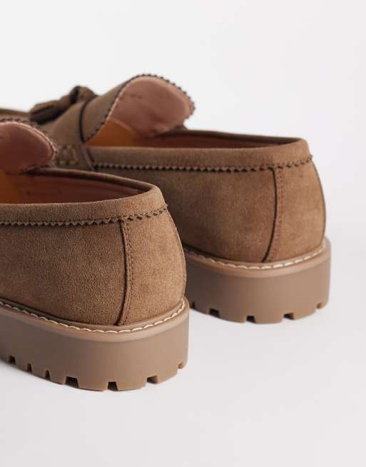 ASOS DESIGN - Gråbrune loafers med kvaster og rillet sål, 2 af 4
