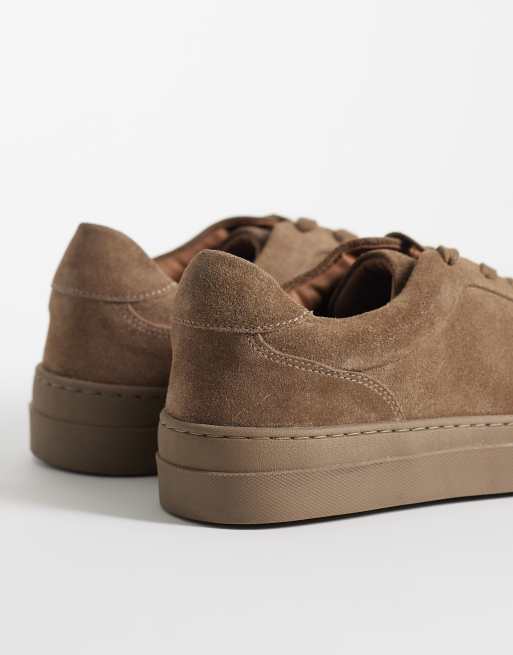 ASOS DESIGN - Gråbrune sneakers i ruskind med sneakers, 2 af 5