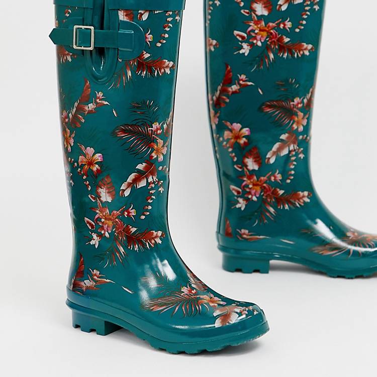 Farfetch Chaussures Bottes Bottes de pluie Bottes de pluie à fleurs 