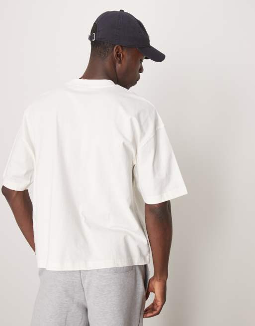 ASOS DESIGN – Gräddvit, boxig t-shirt i oversize med tecknat tryck, 2 av 4