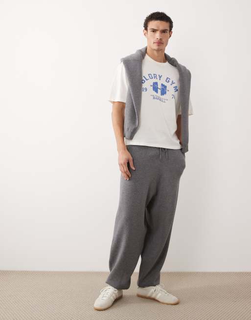 ASOS DESIGN – Gräddvit, boxig t-shirt i oversized fit med gymtryck, 2 av 5