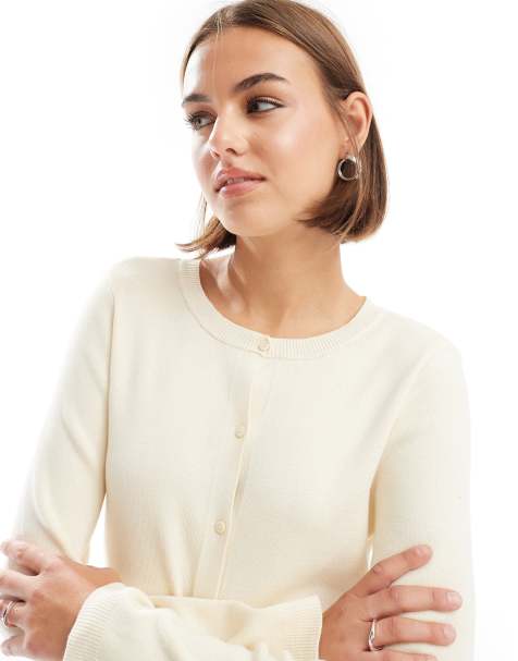 ASOS DESIGN – Gräddvit kofta i lång modell - view 1