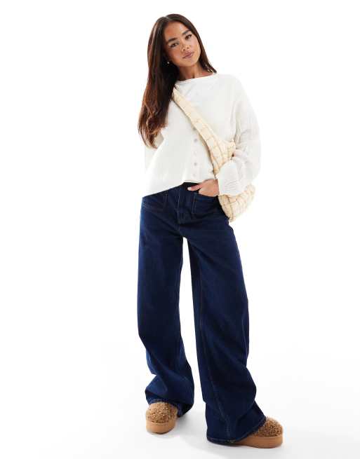ASOS DESIGN – Gräddvit kofta i oversize med sänkt axelsöm och blandade sömmar, 2 av 4