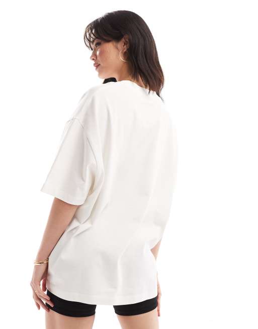 ASOS DESIGN – Gräddvit, kraftig t-shirt i boyfriend-modell med labradortryck, 2 av 4