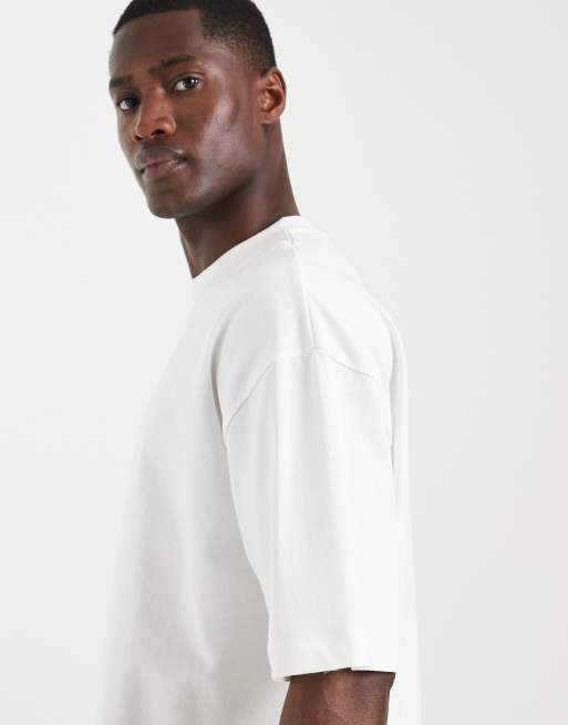 ASOS DESIGN – Gräddvit, kraftig t-shirt i oversize, 5 av 5