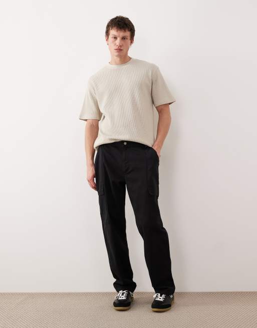 ASOS DESIGN – Gräddvit, kraftig t-shirt med avslappnad passform och våffeltextur, 2 av 5