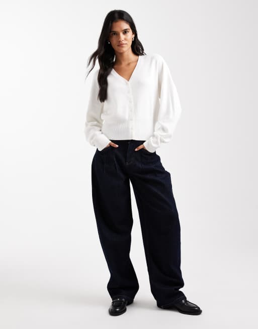 ASOS DESIGN – Gräddvit, stilren kofta med strukturerad midja, 3 av 4